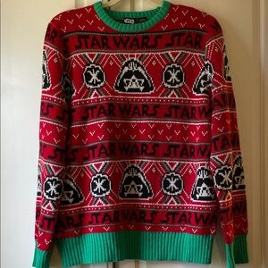 Star Wars Red & Green Men's Crewneck Holiday Sweater